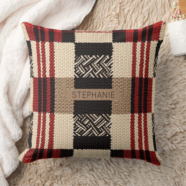 Cojín Decorativo Cozy Knit Patchwork - Viejo Boho Autumn Style 2 (Manta)