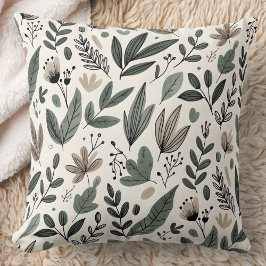 Cojín Decorativo Cozy Minimalist Botanical Leaf Pattern