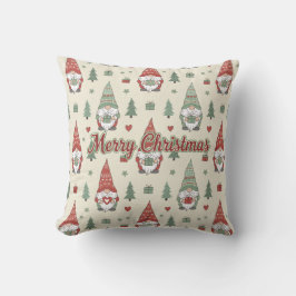Cojín Decorativo Cozy Scandinavian Christmas Gnome Throw Pillow