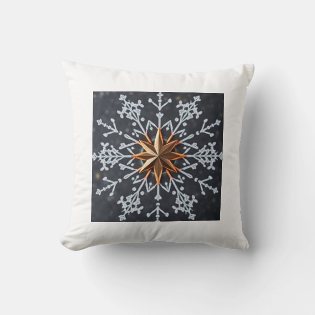 Cojín Decorativo Cozy Snowflake Haven (Anverso)