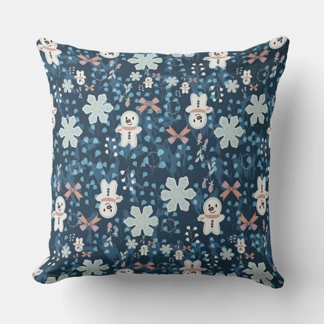 Cojín Decorativo Cozy Whimsical Holiday Throw Pillow (Anverso)