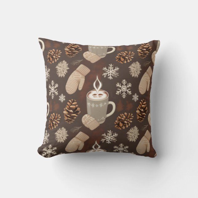 Cojín Decorativo Cozy Winter Pattern-Minimalist Aesthetic Art (Anverso)