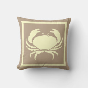 Cojín Decorativo CRAB: color gris crema blanquecina