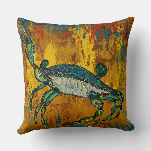 Cojín Decorativo Crab Throw Pillow (Reverso )