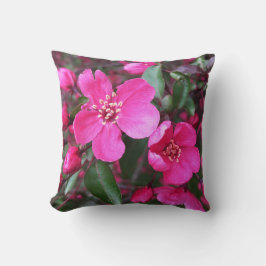 Cojín Decorativo Crabapple de floración rosa