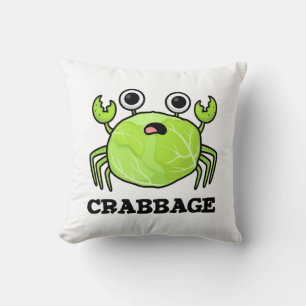 Cojín Decorativo Crabbage Funny Cabbage Crab Pun
