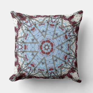 Cojín Decorativo Cranberry Fractal Photo Digital Art Mandala Pillow