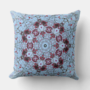 Cojín Decorativo Cranberry Fractal Photo Digital Art Mandala Pillow