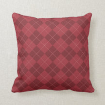 Cojín decorativo Cranberry Red Argyle