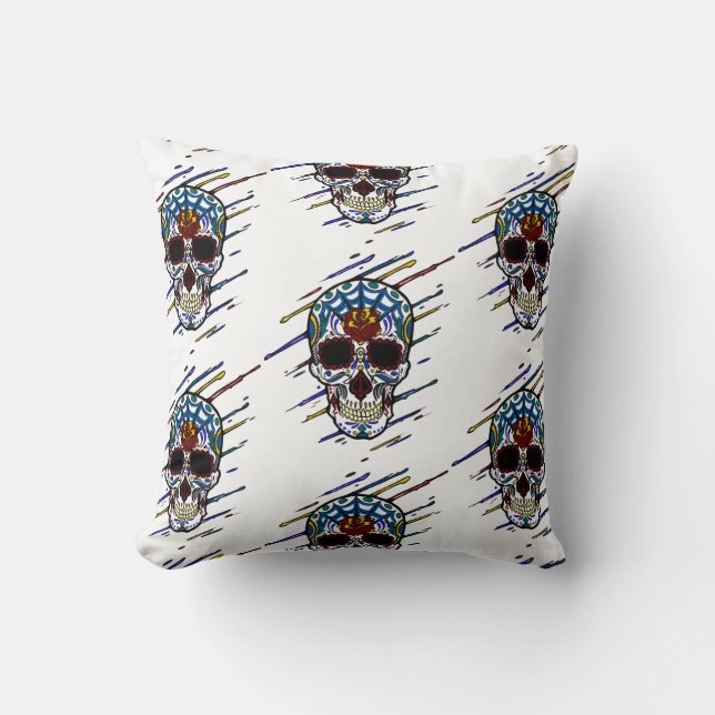 Cojín Decorativo cráneo de azúcar (Anverso)