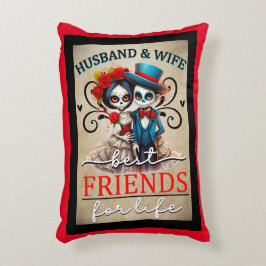 Cojín Decorativo Cráneo de azúcar de pareja