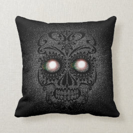 Cojín Decorativo Cráneo de ojos brillantes
