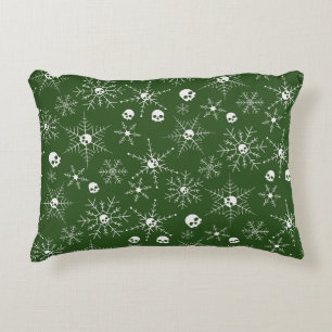 Cojín Decorativo Cráneo espeluznante Creepmas Navidades Copos de ni