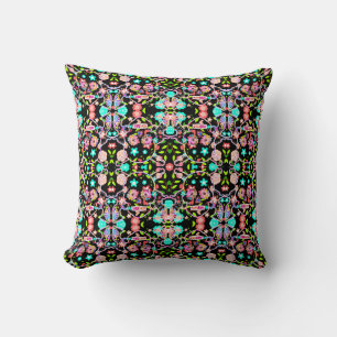 Cojín Decorativo Cráneo floral colorido lindo