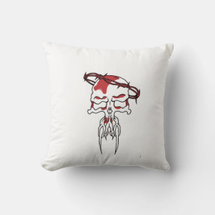 Cojín Decorativo cráneo rojo