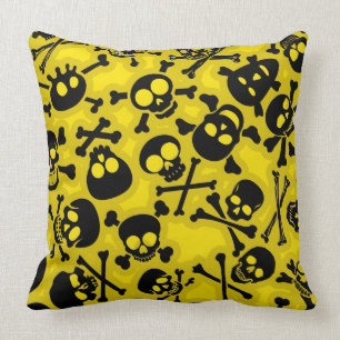 Cojín Decorativo Cráneo y modelo de la bandera pirata