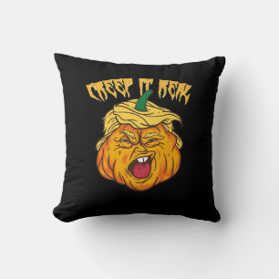 Cojín Decorativo Crazy Halloween Calabaza Ropa de Trumpkin