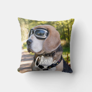 Cojín Decorativo Crea el nombre de tu perro en una foto