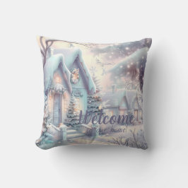 Cojín Decorativo Crea tu propia aldea de Navidades nevados irlandes