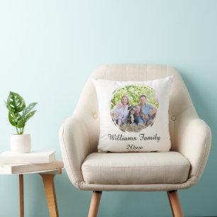Cojín Decorativo Crea tu propia familia de 2 fotos
