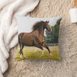 Cojín Decorativo Crea tu propia foto de caballo de mascota personal