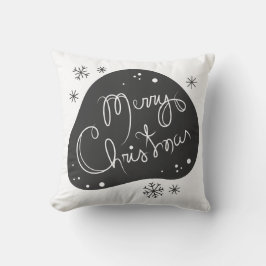 Cojín Decorativo Crea tu propia Navidad en blanco y negro