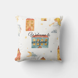Cojín Decorativo Crea tu Propio Ángel de Aldea con Elección de Colo