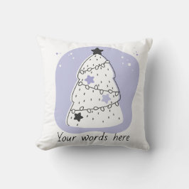 Cojín Decorativo Crea Tu Propio Árbol de Navidad Morado