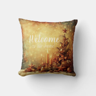 Cojín Decorativo Crea tu propio árbol de navidad vintage cálido