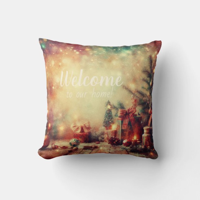 Cojín Decorativo Crea tu propio árbol romántico de Navidad (Anverso)