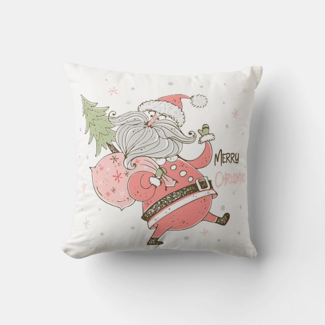 Cojín Decorativo Crea tu propio blanco Santa (Anverso)