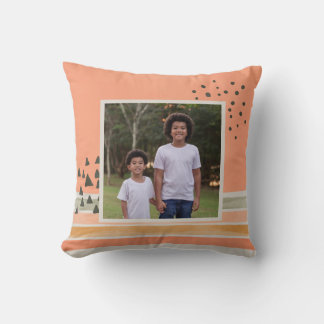 Cojín Decorativo Crea tu propio Boho de acuarela fotográfica