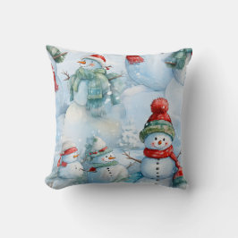 Cojín Decorativo Crea tu propio campo de muñeco de nieve