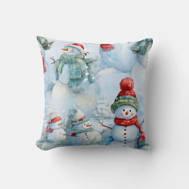Cojín Decorativo Crea tu propio campo de nieve (Anverso)