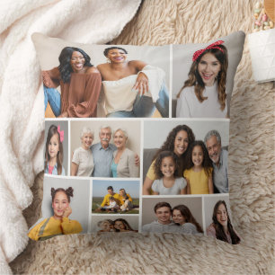 Cojín Decorativo Crea tu propio collage de 10 fotos