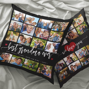 Cojín Decorativo Crea tu propio collage de 32 fotos la mejor abuela
