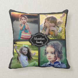 Cojín Decorativo Crea tu propio collage de fotos familiares