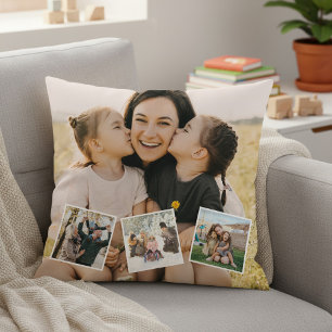 Cojín Decorativo Crea tu propio collage personalizado de 4 fotos