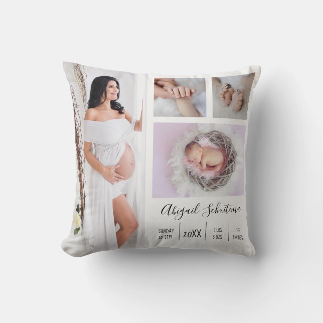 Cojín Decorativo Crea tu propio embarazo y foto para el bebé (Anverso)