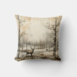 Cojín Decorativo Crea tu propio estadio de invierno rústico