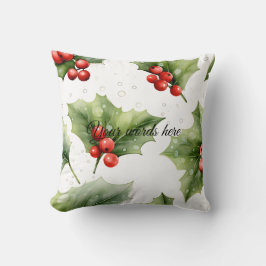 Cojín Decorativo Crea tu propio Holly Rojo Elegante