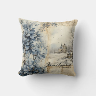 Cojín Decorativo Crea Tu Propio Pueblo Invernal Vintage