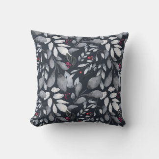 Cojín Decorativo Crea Tu Propio Tono Negro Elegante Rojo Acebo
