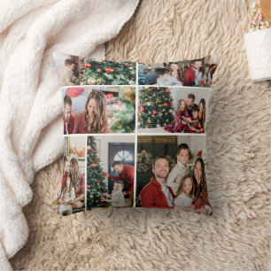 Cojín Decorativo Crea tus propias 7 fotos personalizadas doble faz