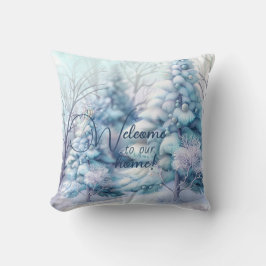 Cojín Decorativo Crea tus propios árboles cubiertos de nieve esponj