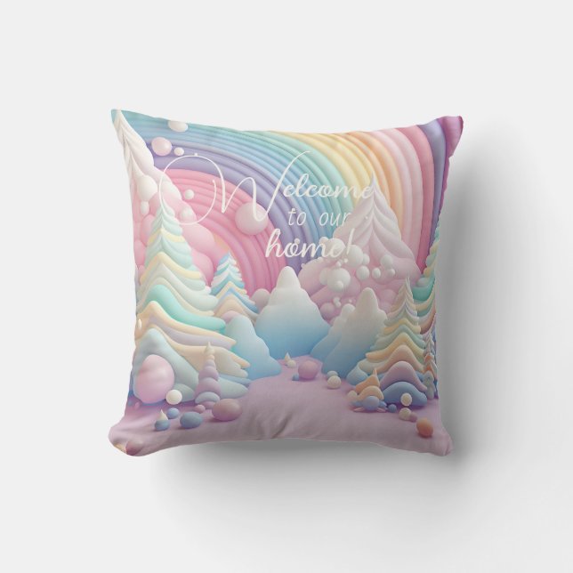 Cojín Decorativo Crea tus propios árboles navideños con caramelos a (Anverso)