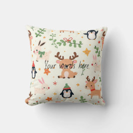 Cojín Decorativo Crea tus propios Navidades Kawaii Critters