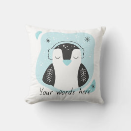 Cojín Decorativo Crea tus propios Navidades pingüinos malcriados
