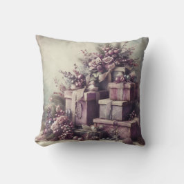 Cojín Decorativo Crea tus propios regalos románticos rosados y púrp