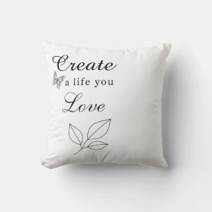 Cojín Decorativo Crea una Vida que Amas Motivacional 